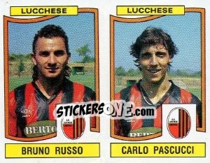 Cromo Bruno Russo / Carlo Pascucci - Calciatori 1990-1991 - Panini