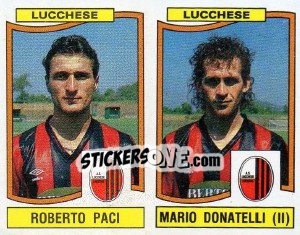 Sticker Roberto Paci / Mario Donatelli - Calciatori 1990-1991 - Panini