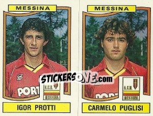 Sticker Igor Protti / Carmelo Puglisi - Calciatori 1990-1991 - Panini