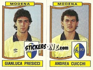 Sticker Gianluca Presicci / Andrea Cuicchi - Calciatori 1990-1991 - Panini