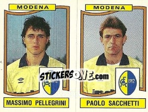 Cromo Massimo Pellegrini / Paolo Sacchetti - Calciatori 1990-1991 - Panini