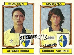 Sticker Alessio Brogi / Giorgio Zamuner - Calciatori 1990-1991 - Panini