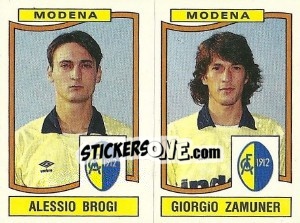 Sticker Alessio Brogi / Giorgio Zamuner - Calciatori 1990-1991 n. 430 - Panini