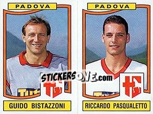 Sticker Guido Bistazzoni / Riccardo Pasqualetto - Calciatori 1990-1991 - Panini