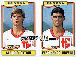 Sticker Claudio Ottoni / Ferdinando Ruffini - Calciatori 1990-1991 - Panini