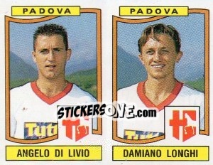 Figurina Angelo Di Livio / Damiano Longhi - Calciatori 1990-1991 - Panini