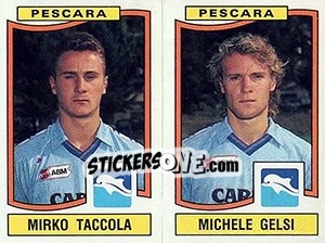 Cromo Mirko Taccola / Michele Gelsi - Calciatori 1990-1991 - Panini