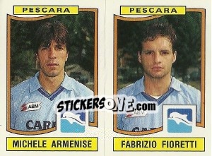 Sticker Michele Armenise / Fabrizio Fioretti - Calciatori 1990-1991 - Panini