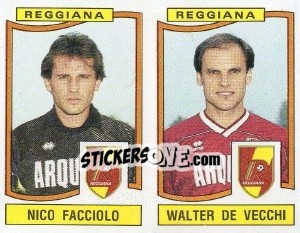 Sticker Nico Facciolo / Walter De Vecchi - Calciatori 1990-1991 n. 448 - Panini