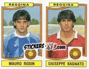 Sticker Mauro Rosin / Giuseppe Bagnato - Calciatori 1990-1991 n. 456 - Panini