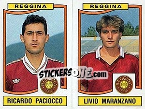 Sticker Ricardo Paciocco / Livio Maranzano - Calciatori 1990-1991 n. 460 - Panini