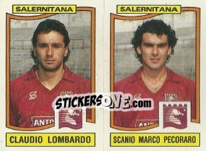 Cromo Claudio Lombardo / Scanio Marco Pecoraro - Calciatori 1990-1991 - Panini