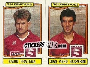 Sticker Fabio Fratena / Gian Piero Gasperini - Calciatori 1990-1991 n. 468 - Panini