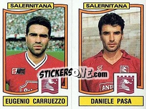 Sticker Eupremio Carruezzo / Daniele Pasa - Calciatori 1990-1991 n. 469 - Panini