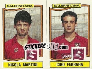 Sticker Nicola Martini / Ciro Ferrara - Calciatori 1990-1991 - Panini