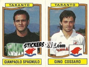 Cromo Gianpaolo Spagnulo / Gino Cossaro - Calciatori 1990-1991 - Panini