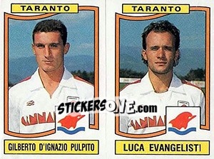 Cromo Gilberto D'Ignazio Pulpito / Luca Evangelisti - Calciatori 1990-1991 - Panini