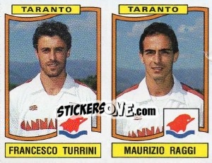 Cromo Francesco Turrini / Maurizio Raggi - Calciatori 1990-1991 - Panini