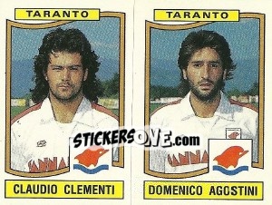 Sticker Claudio Clementi / Domenico Agostini - Calciatori 1990-1991 n. 477 - Panini