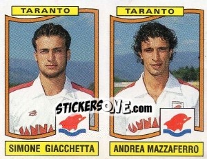 Sticker Simone Giacchetta / Andrea Mazzaferro - Calciatori 1990-1991 n. 478 - Panini