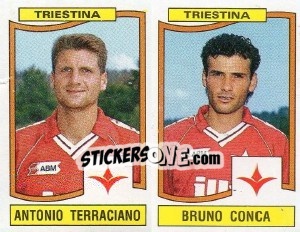 Sticker Antonio Terracciano / Bruno Conca - Calciatori 1990-1991 n. 484 - Panini