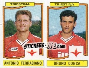 Sticker Antonio Terracciano / Bruno Conca - Calciatori 1990-1991 - Panini