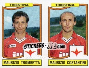 Sticker Maurizio Trombetta / Maurizio Costantini - Calciatori 1990-1991 n. 486 - Panini