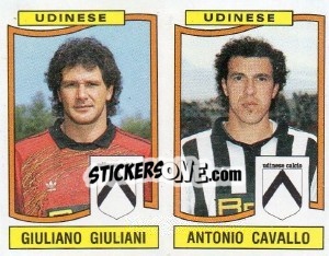 Cromo Giuliano Giuliani / Antonio Cavallo - Calciatori 1990-1991 - Panini