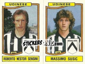 Sticker Roberto Nestor Sensini / Massimo Susic - Calciatori 1990-1991 n. 490 - Panini