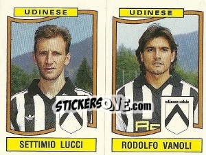 Cromo Settimio Lucci / Rodolfo Vanoli - Calciatori 1990-1991 - Panini