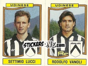 Sticker Settimio Lucci / Rodolfo Vanoli - Calciatori 1990-1991 n. 491 - Panini
