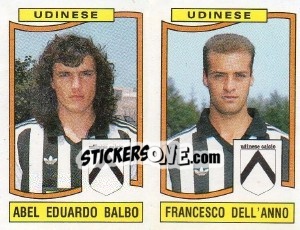 Sticker Abel Eduardo Balbo / Francesco Dell'Anno - Calciatori 1990-1991 - Panini