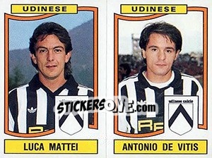 Sticker Luca Mattei / Antonio De Vitis - Calciatori 1990-1991 - Panini