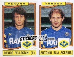 Sticker Davide Pellegrini / Antonio Elia Acerbis - Calciatori 1990-1991 n. 500 - Panini