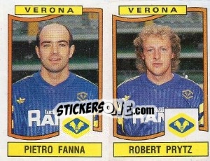 Sticker Pietro Fanna / Robert Prytz - Calciatori 1990-1991 n. 501 - Panini