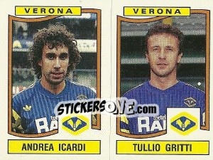 Sticker Andrea Icardi / Tullio Gritti - Calciatori 1990-1991 n. 502 - Panini