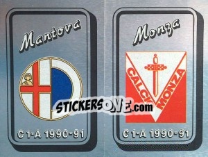 Figurina Scudetto Mantova / Monza - Calciatori 1990-1991 - Panini