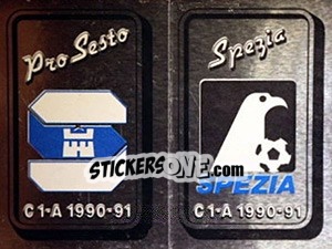 Cromo Scudetto Pro Sesto / Spezia - Calciatori 1990-1991 - Panini