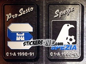 Sticker Scudetto Pro Sesto / Spezia - Calciatori 1990-1991 n. 509 - Panini