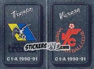 Sticker Scudetto Trento / Varese - Calciatori 1990-1991 - Panini