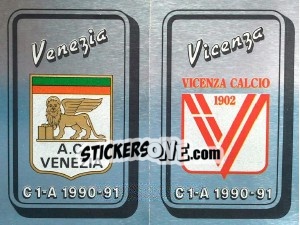 Cromo Scudetto Venezia / Vicenza - Calciatori 1990-1991 - Panini