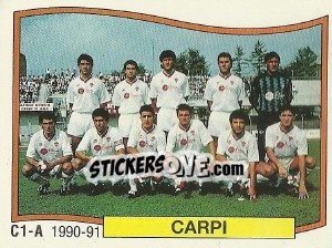Sticker Squadra Carpi - Calciatori 1990-1991 - Panini