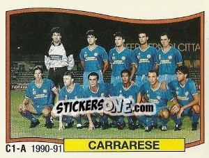 Cromo Squadra Carrarese - Calciatori 1990-1991 - Panini