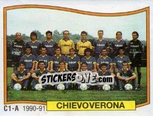 Cromo Squadra ChievoVerona - Calciatori 1990-1991 - Panini