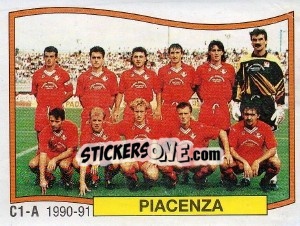 Figurina Squadra Piacenza - Calciatori 1990-1991 - Panini