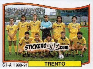 Figurina Squadra Trento - Calciatori 1990-1991 - Panini