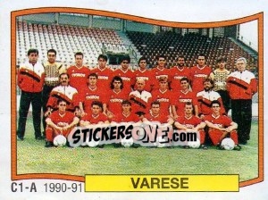 Figurina Squadra Varese - Calciatori 1990-1991 - Panini