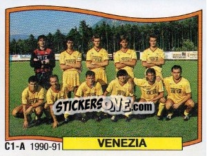 Figurina Squadra Venezia - Calciatori 1990-1991 - Panini