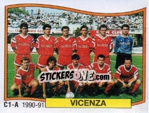 Figurina Squadra Vicenza - Calciatori 1990-1991 - Panini