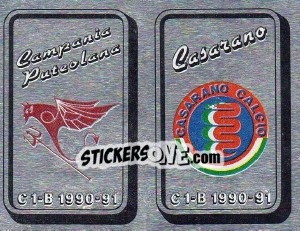 Sticker Scudetto Campania Puteolana / Casarano - Calciatori 1990-1991 - Panini